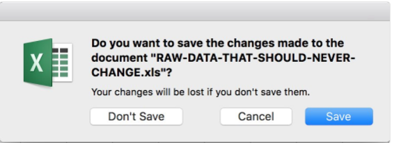 Changing Raw Data